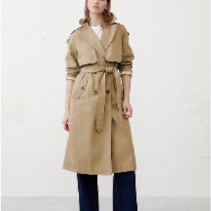 Banana Republic Timeless Trench - Tan Double-Breasted Trench Coat
